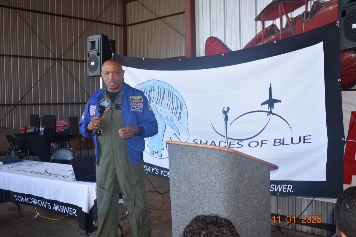 Diallo Wallace speaking at Shades of Blue event in Ocean City